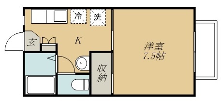 保春寮 201号室 間取り