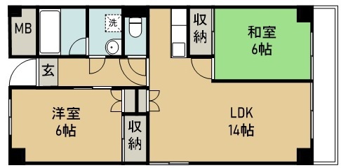 サンライフ高嶺 601号室 間取り
