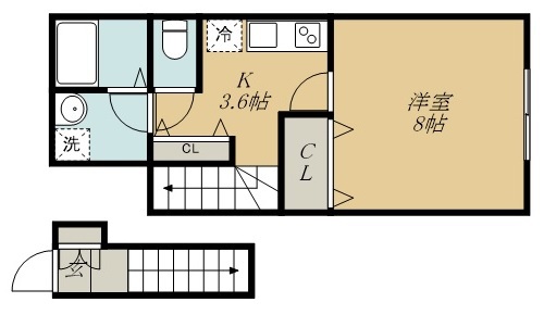 ｍｙ　ｃｏｕｒｔ 203号室 間取り
