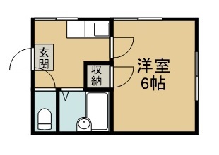 レオハイツ八乙女 208号室 間取り