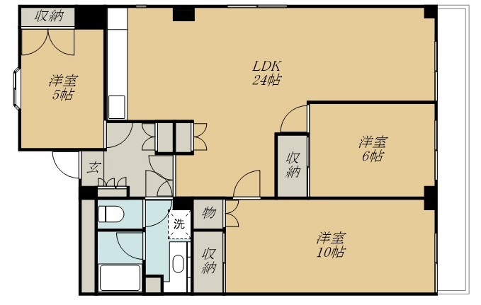 宝蔵院マンション 202号室 間取り