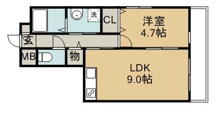 ポルトフィーノ仙台ＷＥＳＴ 607号室 間取り