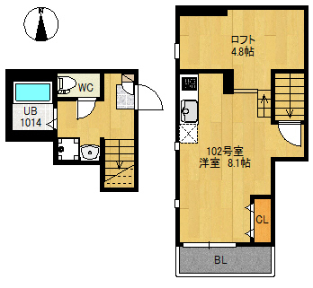 ＲＩＺＥＳＴ東照宮 間取り図
