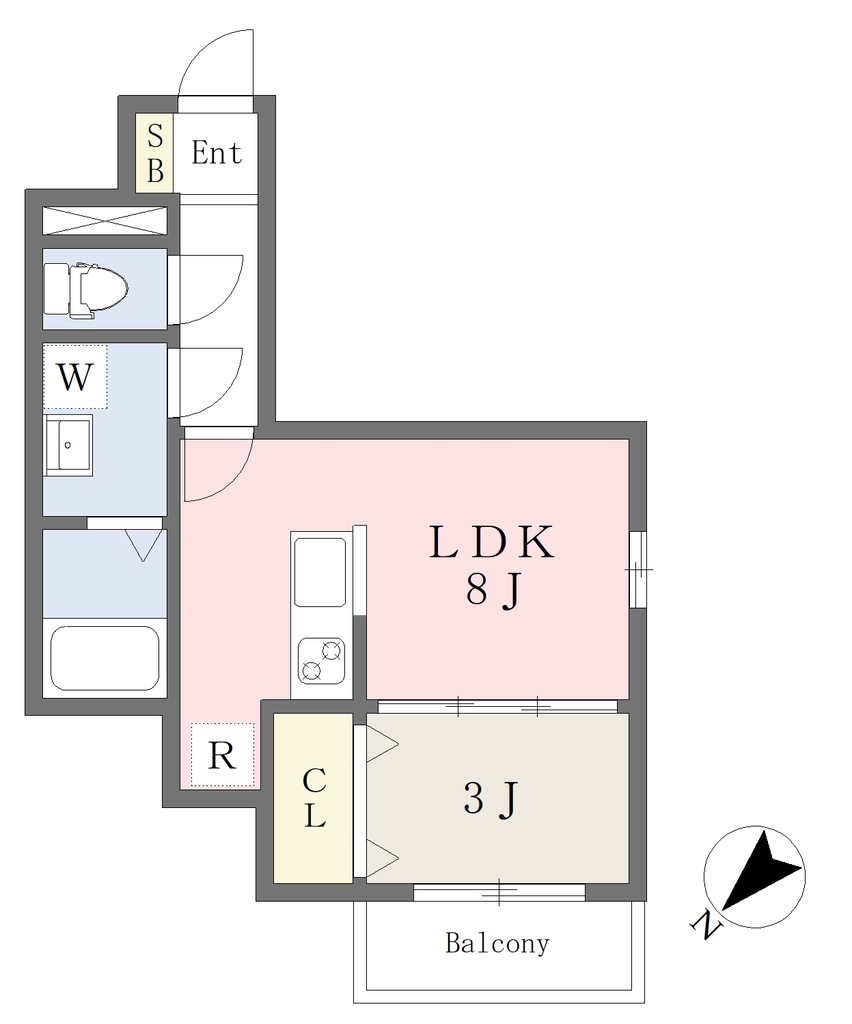 プラド宮城野 間取り図