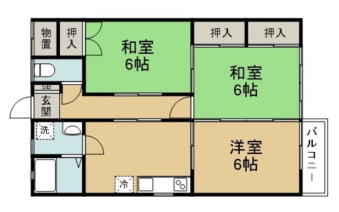 サニーライフ宮千代 間取り図
