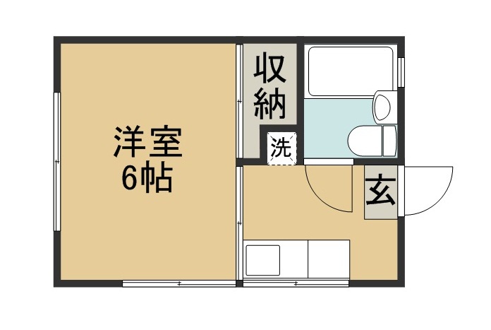 ルーレット台原 202号室 間取り