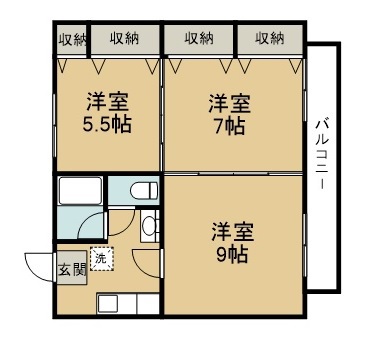 アーバンコート宮町 103号室 間取り