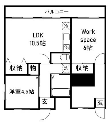 コーポ保坂 303.302号室 間取り