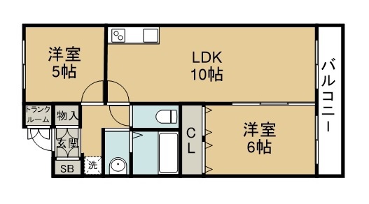 ブエナビスタ東六番丁 201号室 間取り