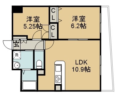 上杉ガーデンスクエア 303号室 間取り