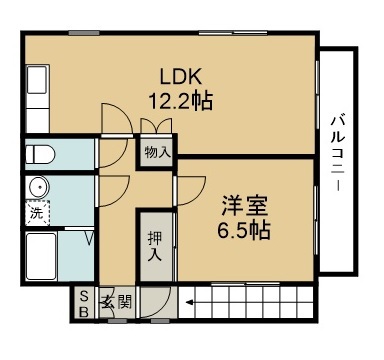 コーポ節 201号室 間取り