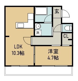 テレパレス榴ヶ岡 142号室 間取り
