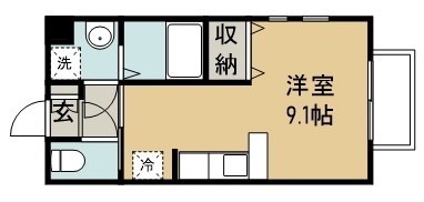 グランド・メゾン大梶 101号室 間取り
