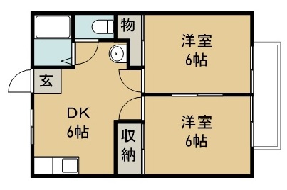 幸町嶺岸ハイツ 202号室 間取り