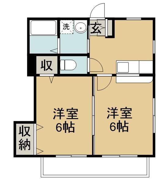 エクレール山手 202号室 間取り