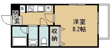 アスコット堤町 201号室 間取り