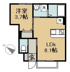 ビアンカーラＢ 101号室 間取り