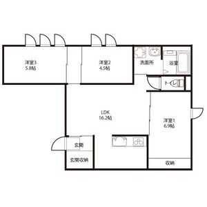 コートハウス錦町 104号室 間取り