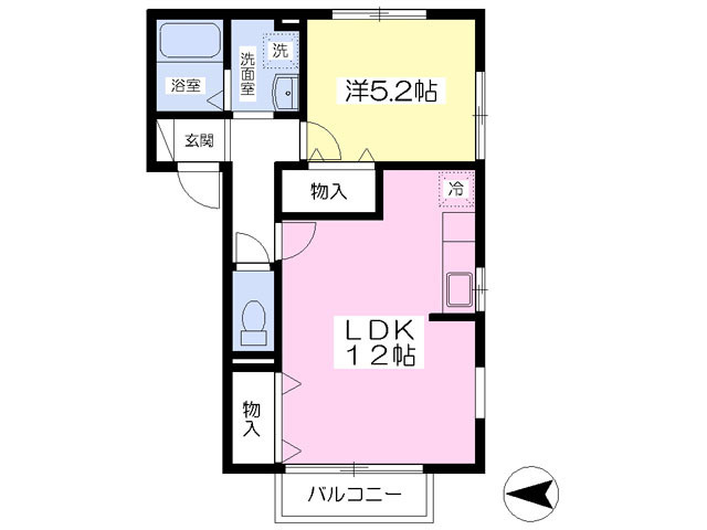 ＨＳ黒松 102号室 間取り