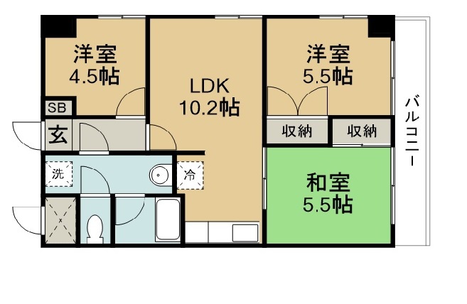 エスパシオ大町Ⅱ 間取り図