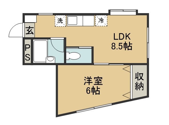 プランドビル銀杏町 301号室 間取り