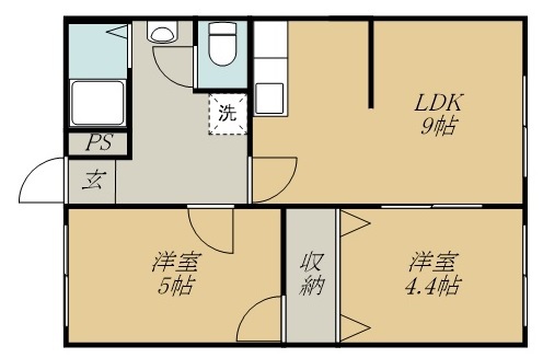 コーポ東海林 102号室 間取り