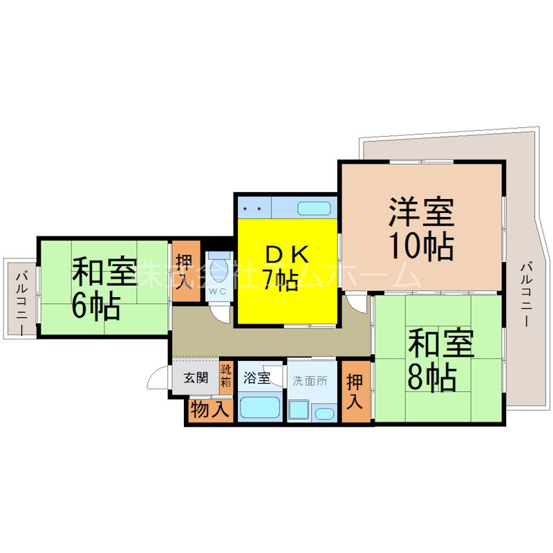 サンホワイト植田 間取り