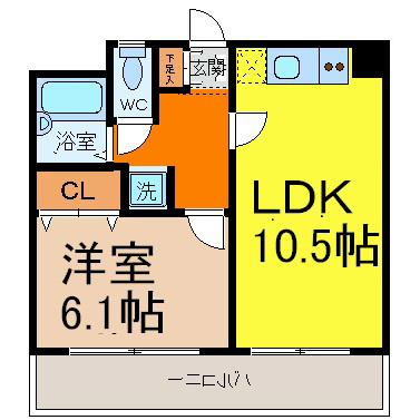 Ｂｌｏｉｓ亀城（ブロア亀城） 間取り