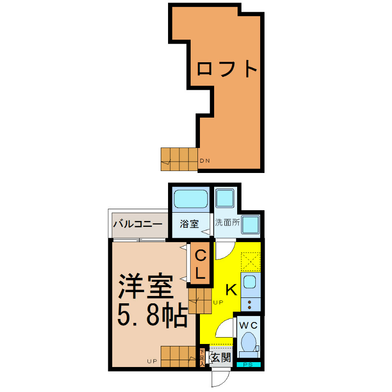 Creo庄内通伍番館（クレオ庄内通伍番館） 間取り