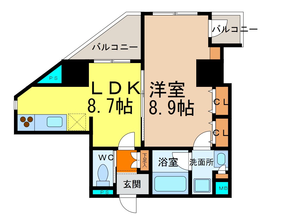 Gramercy　Shiromi－dori 間取り