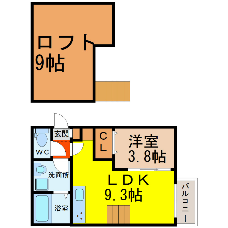 Ｃｒｅｏ栄生六番館（クレオ栄生六番館） 間取り