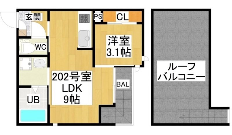 Ｇｒａｎｄｔｉｃ　ｕｎ　ｂｏｎｈｅｕｒ 間取り