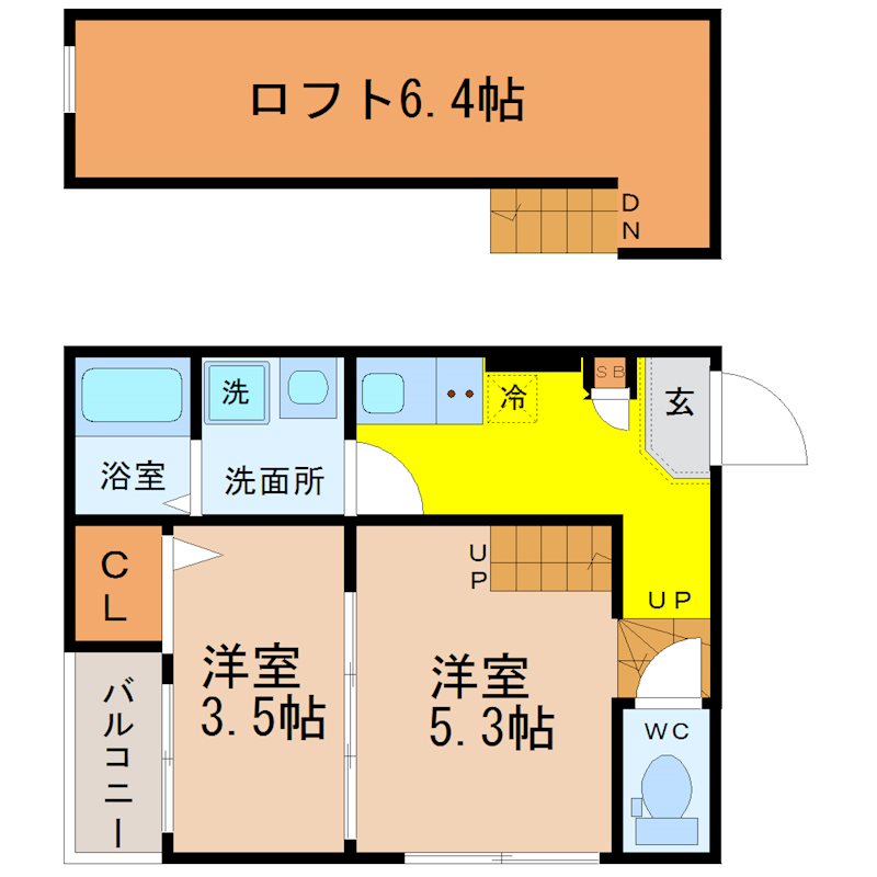 Plage Sotoshincho（プラージュ外新町） 間取り