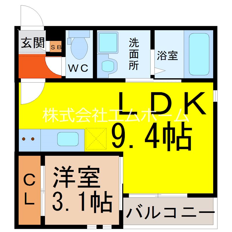 Ｇｒａｎｄｔｉｃ　ＶＩＤＡ　ＨＩＢＩＮＯ 間取り