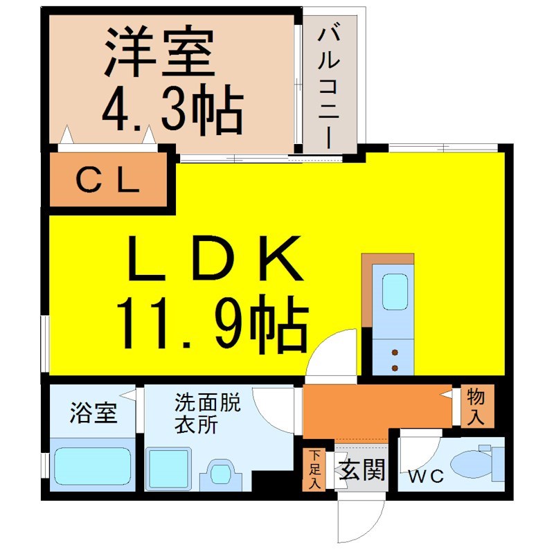 クラージュ黒川 間取り