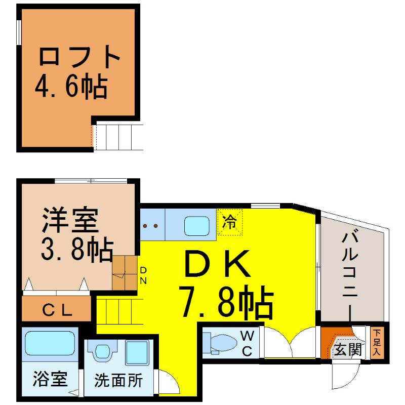 ディアコート日比野 間取り