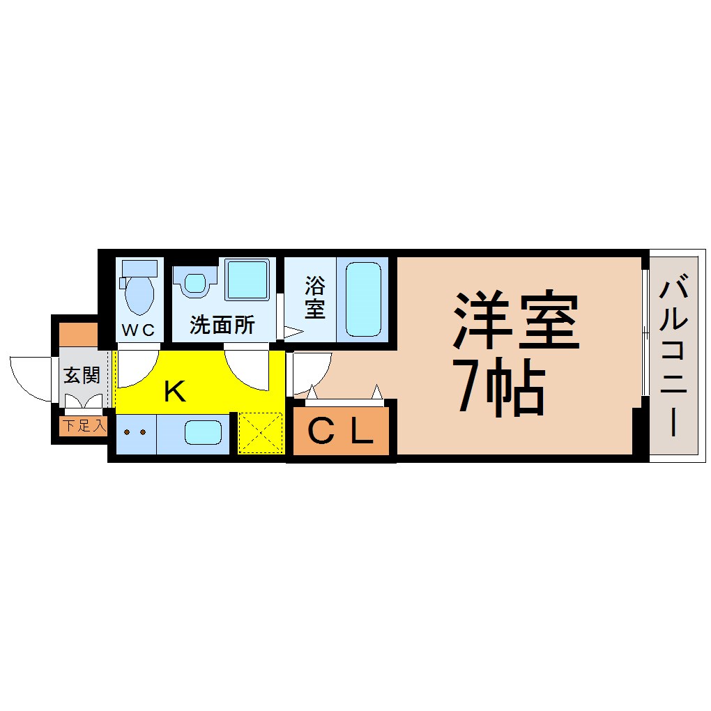 ジェルメ大喜新町II 間取り