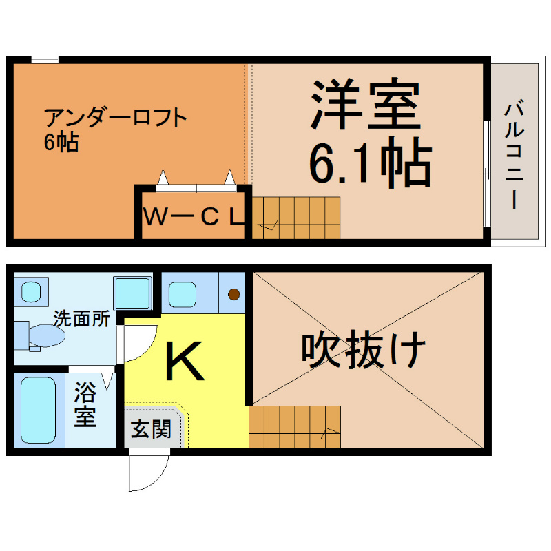 Ｇｒａｎｄｏｌｅ志賀本通Ⅱ（グランドール志賀本通Ⅱ） 間取り