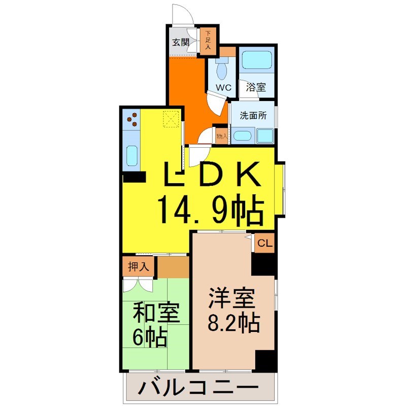 エクレール鶴舞 間取り