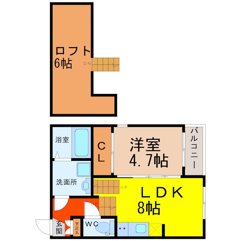 Ｇｒａｎｄｓｔｒｅｅｔ八田 間取り