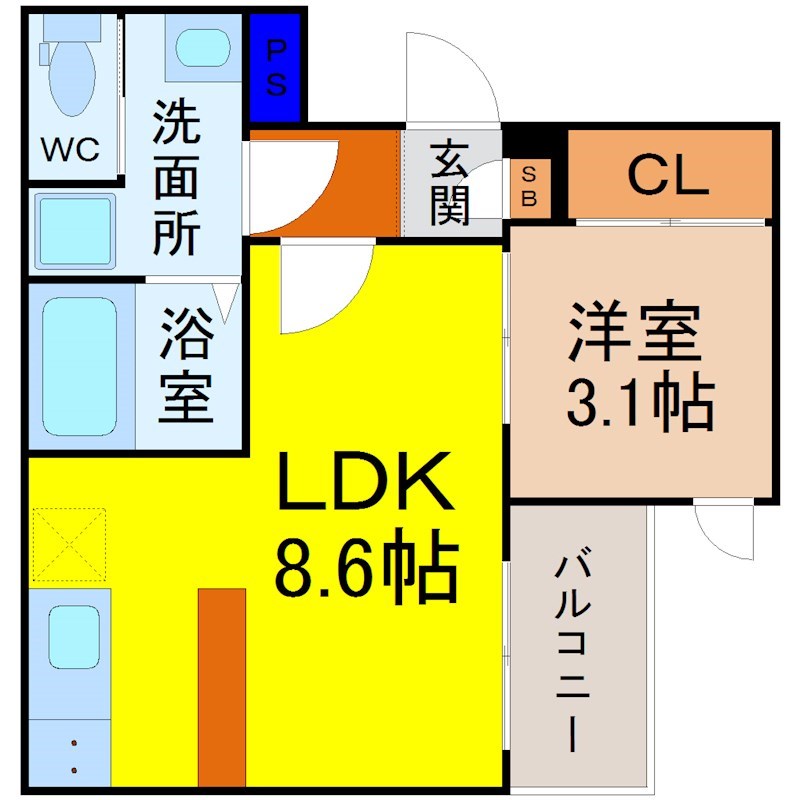 fika栄生（フィーカサコウ） 間取り