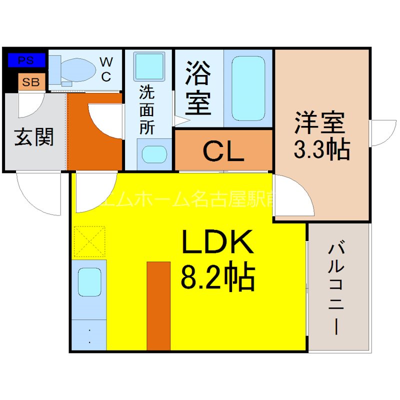 fika栄生（フィーカサコウ） 間取り