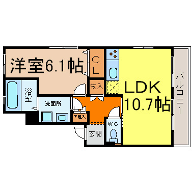 Ｆｉｋａ　ｋａｎａｙａｍａ（フィカカナヤマ） 間取り