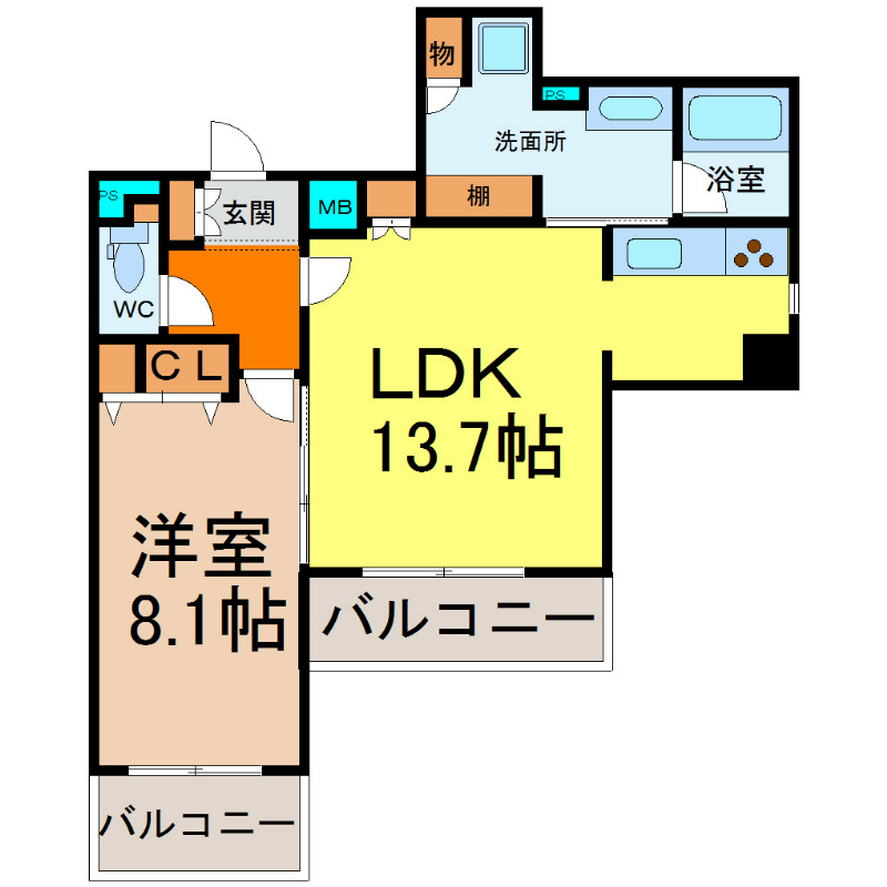 プレサンス泉セレグレード 間取り
