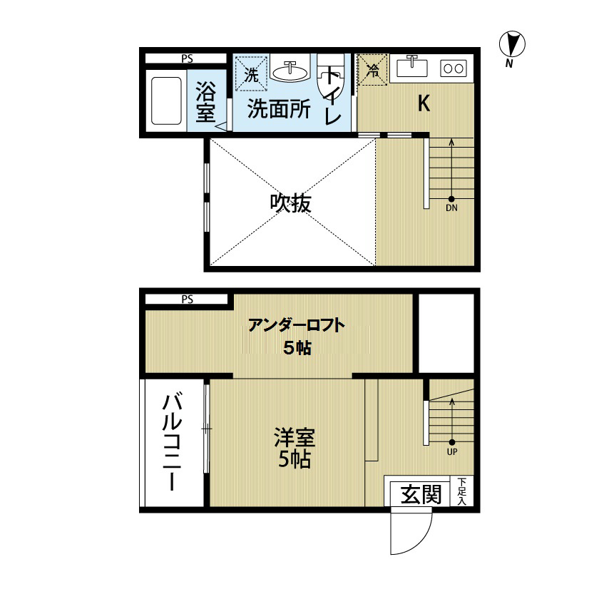 ＳＴＵＤＩＯ ＭＡＲＭＳ（スタジオマームス） 間取り