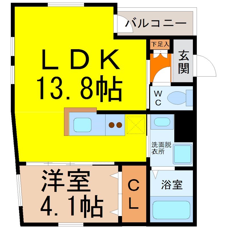 Ｙｕ－Ｇａ　Ｊｏｓｈｉｎ（ユーガジョウシン） 間取り
