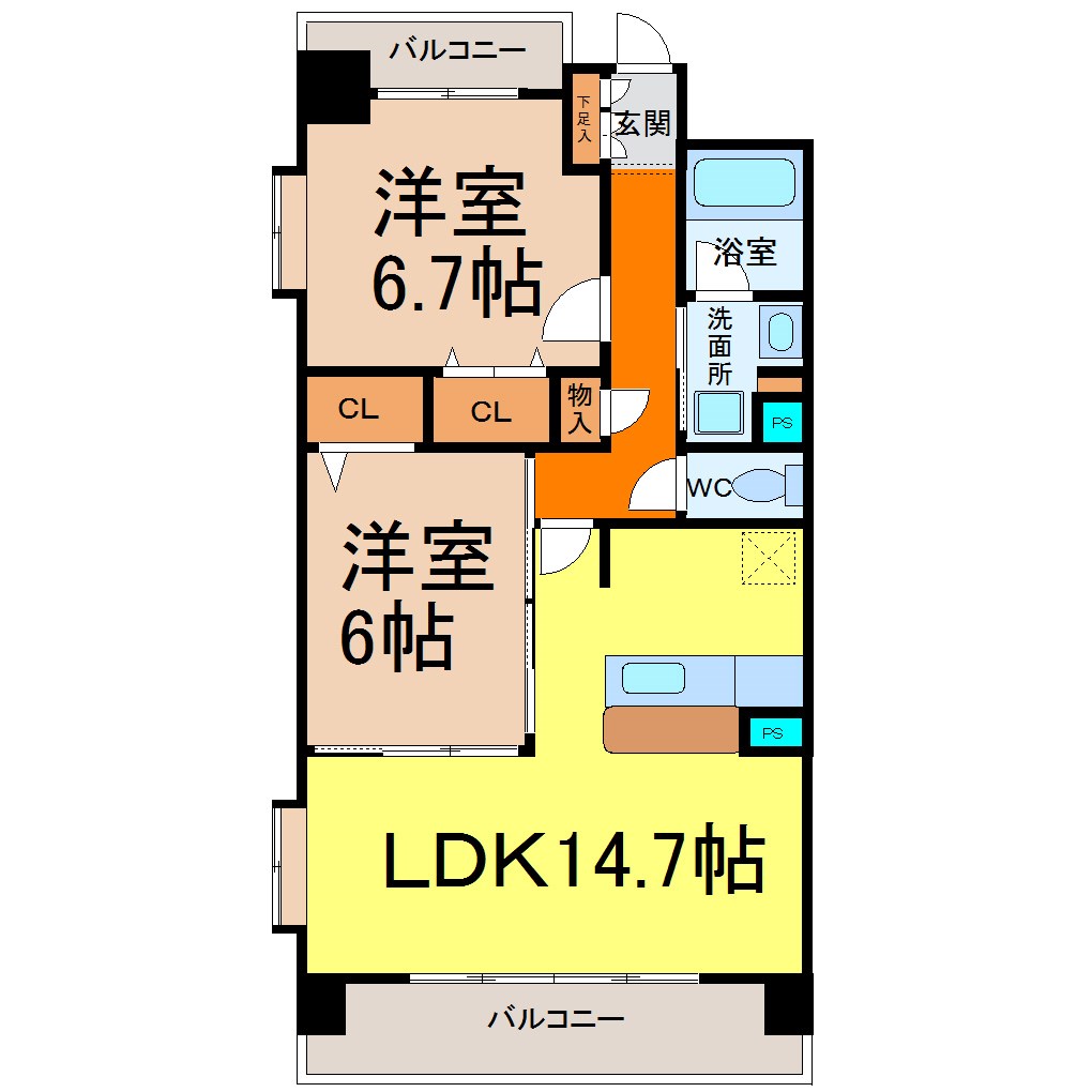 サンマール鳥居通 間取り