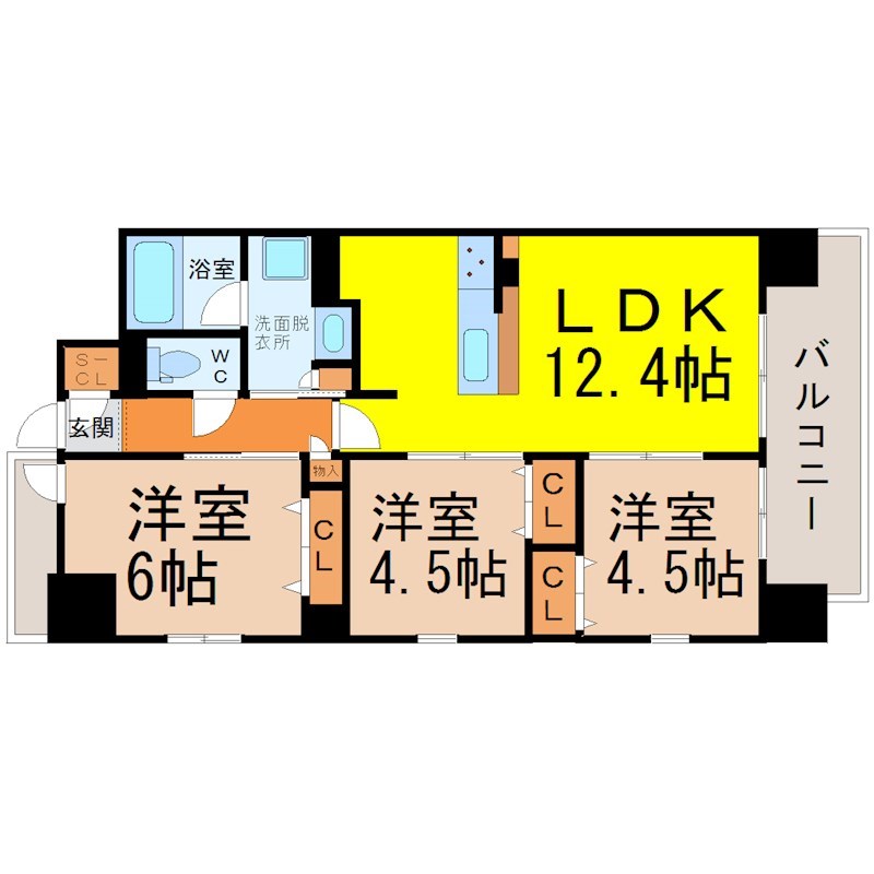 プレサンスロジェ上前津エグゼ 間取り