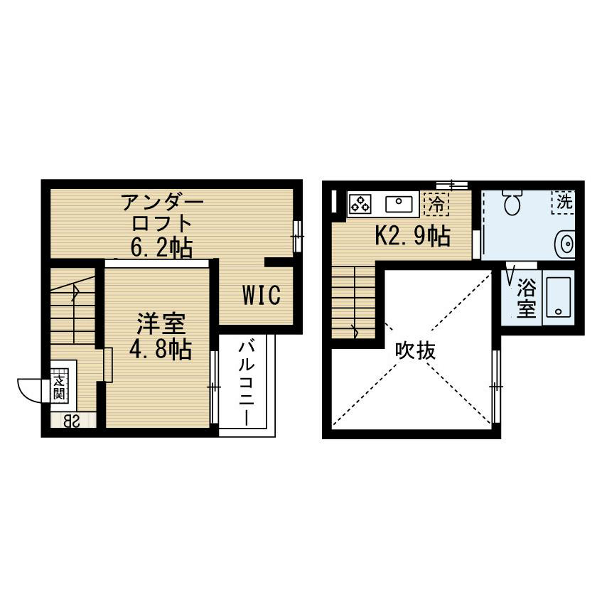 ＶＩＶＡ米野（ビバ米野） 間取り