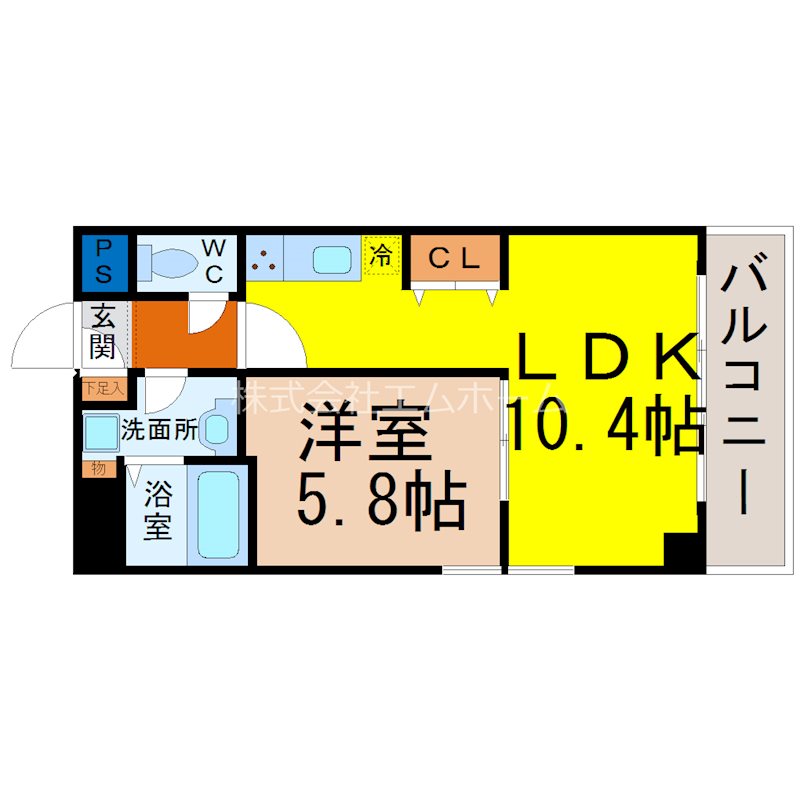 ＳｔｕｄｉｏＤＵＯ1252 間取り
